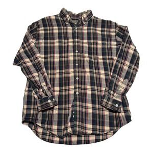 Vintage Sun River Clothing Plaid Flannel Button Down Casual Shirt Men's Medium